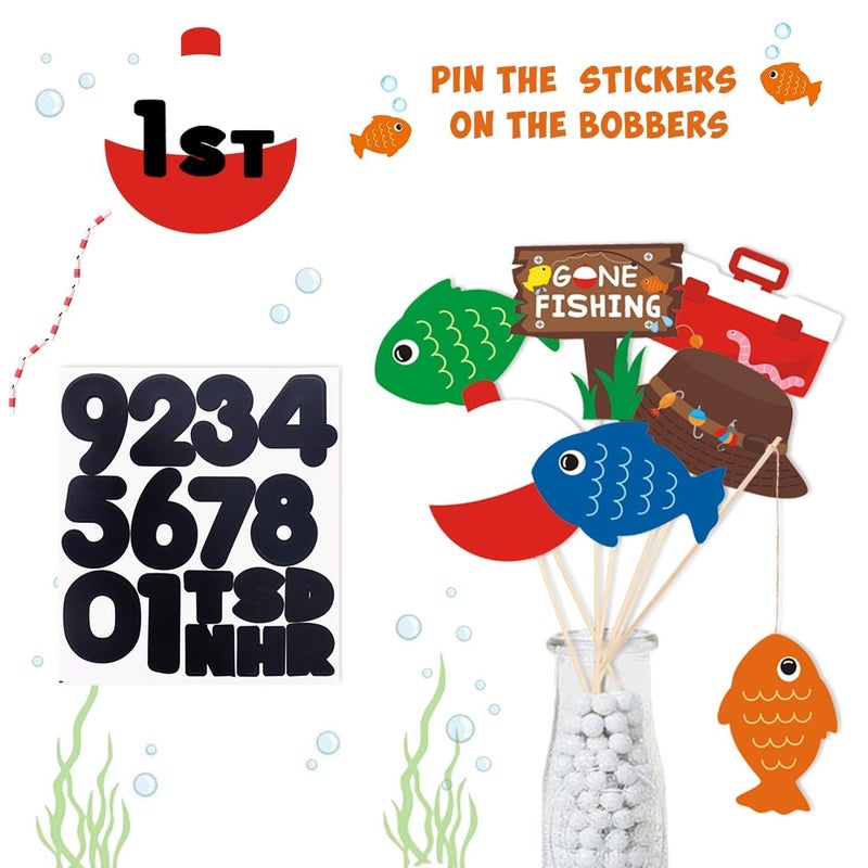 Yaaaaasss! 21Pcs Gone Fishing Party Decorations The Big One Fishing Theme Table Centerpieces Little Fisherman Table Toppers for Ofishally One Birthday Party Favor - Image 2